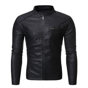 Chaqueta de cuero exigente para hombre Chaquetas de cuero al por mayor para hombre - Product Image 6