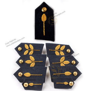 Patch de col Gorget Feuille jaune écarlate Patches de col de feuille noire jaune écarlate personnalisés - Product Image 6