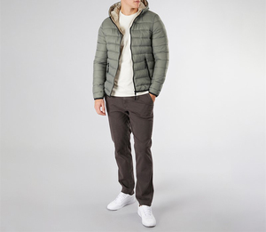 2026 Custom Men's Windproof <b>Soft</b> <b>Shell</b> Puffer <b>Jacket</b> Winter Outdoor <b>Hooded</b> Zipper Print Logo - Product Image 4