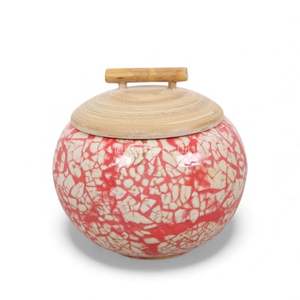 Jarrón de Almacenamiento Multifuncional de Laca Bohemia Hecho a Mano, Contenedor Decorativo para el Hogar, Cocina, Mesa, Baño - Product Image 1