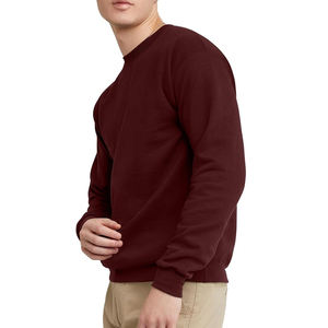 Fabricant de vêtements, vente en gros, sweat-shirts à col rond en coton mélangé de couleur unique personnalisée, 350 g/m², sweat-shirts pour hommes - Product Image 5