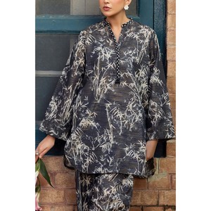 Conjunto de Traje de 2 Piezas para Mujer, Estampado con Rayas Zari, Jacquard, 100% Poliéster, Transpirable, SPT-52002 - Product Image 2