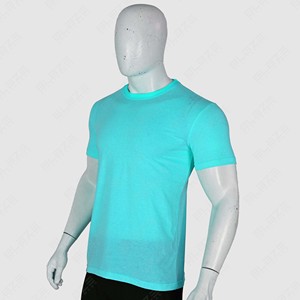Camisetas personalizadas para hombre Camiseta ajustada de algodón 100% para gimnasio para hombre Camiseta de entrenamiento de manga corta con logotipo personalizado Entrenamiento Atlético Slim Fit - Product Image 3