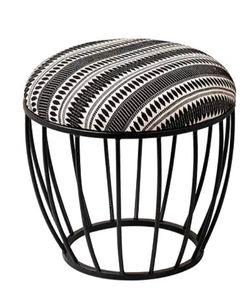Modern design metallic sitting stool gold cage legs ottoman fancy usage home hotel room restaurant indoor outdoor living room - Product Image 6