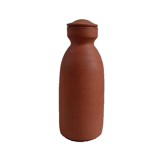 Dispensador de agua de terracota pintado a mano con diseño floral y farol y enfriador de agua de grifo de plástico con tapa extraíble - Product Image 5