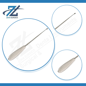 Cureta Ósea Recta de 180 mm de Largo y 2 mm de Ancho, Juego de Instrumentos Quirúrgicos Manuales de Acero Inoxidable, Certificado CE, Fabricante ZOHA SURGICO - Product Image 4