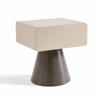 Table de chevet moderne en MDF de qualité E0, base conique, design minimaliste, écologique et durable pour le mobilier de salon