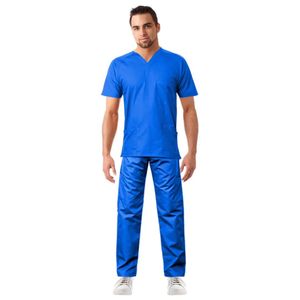 Conjuntos médicos personalizados para hombres y mujeres, uniformes de enfermera de manga corta con cuello en V y pantalones para correr, traje de médico de hospital - Product Image 4
