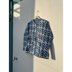 Wholesale Boho Style Cotton Jacket Vintage Quilted Floral Printed Embroidery Breathable and New Style Low Price Manufacture - Product Image 4