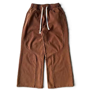 Custom Men's Vintage Acid Washed <b>Baggy</b> <b>Jogger</b> Pants Street Wear Wide Straight Leg Heavyweight 100% Cotton Lightweight Canvas - Product Image 5