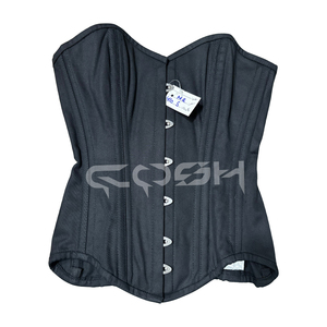 Corset de maintien de la taille à armatures en spirale, sur mesure, en coton noir, à porter au-dessus du buste, fournisseurs et exportateurs du Pakistan - Product Image 3