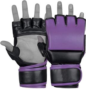 Guantes de Boxeo MMA de Medio Dedo con Palmas Abiertas, Guantes de Kickboxing, Sparring, Muay Thai con Agarre para Artes Marciales - Product Image 3