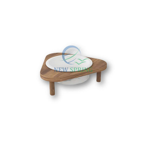 Vente en gros de bols à boire écologiques pour animaux de compagnie de différentes tailles fabriqués au Viet Nam pour le plateau de nourriture en bois pour animaux de compagnie - Product Image 3