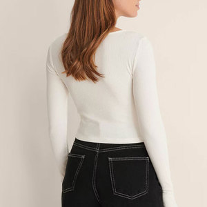 Top de entrenamiento con cremallera ultra elástica, camisa de gimnasio sin costuras a la moda con diseño de blusa ajustada con cremallera para ejercicio de verano - Product Image 2