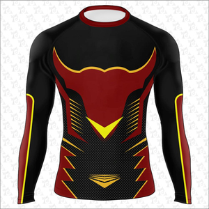 Los hombres de manga larga usan protectores de erupción MMA de alta calidad a la venta Diseño de sublimación personalizado Adultos Fitness Rash Guard OEM. - Product Image 5