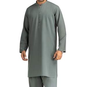 Traje Tradicional Pakistaní Shalwar Kameez Verde Salvia para Hombre, Kurta Pajama de Diseñador para Hombre, Tela de Alta Calidad, Ropa Étnica - Product Image 3