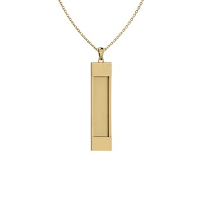 Componentes de Joyería: Colgante de Plata 925 Auténtica, Barra Rectangular Delgada de 8x38mm con Engaste de Bisel, Semi-Montura para Resina y Cenizas - Product Image 1