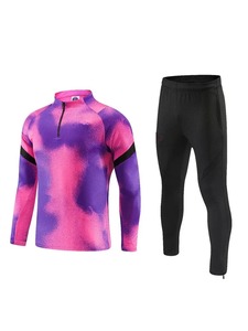 ชุดกีฬาผู้ชายเสื้อแจ็คเก็ตมีซิปครึ่งซิปสำหรับแฟนๆชาวปารีสชุดฝึกเล่นเกมเสื้อเจอร์ซี่ชุดเล่นฟุตบอลเสื้อและกางเกงขายาวสำหรับผู้ใหญ่ - Product Image 4