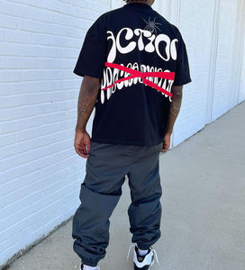 Camiseta con estampado personalizado para hombre, tela de algodón transpirable de alta calidad, estampado de color fuerte y estilo callejero moderno duradero - Product Image 6