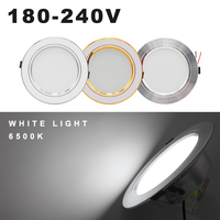 Nouveau LED Downlight Encastré Rond Or Plafonnier 5W 9W 12W 15W 18W Blanc Chaud Blanc Aluminium LED Down Lamp Ultra Mince