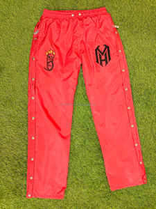 2024 OEM Custom Logo <b>Man</b> Nylon Windbreaker Waterproof Flared Side Button Zip up Track Pants <b>Men's</b> <b>Trousers</b> - Product Image 2