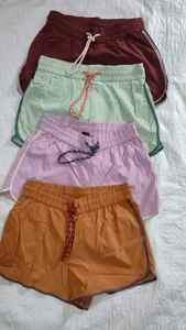 Novedad de verano, pantalones cortos deportivos para mujer, ajustados de talla grande, cintura media, para correr, transpirables, lavado de colores BD - Product Image 6