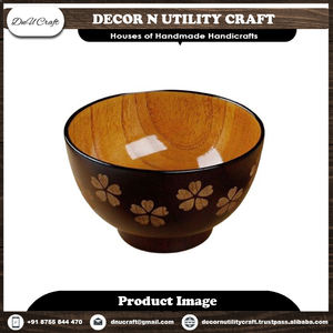 Cuenco para servir ensalada de madera Sheesham Vintage hecho a mano, cuencos de cocina decorativos multiusos ecológicos para regalos personalizados - Product Image 5