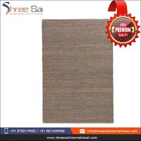 Hand gewebter Leder Jute Runner Teppich 80x250 cm Grau Natur Anthrazit Melange Nattika Teppich für Flur Wohnzimmer Dekor