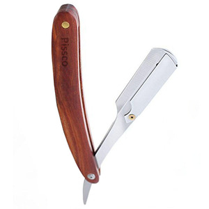 Navaja de Afeitar Plegable de Acero Inoxidable Pissco, Cuchilla Recta para Barbería - Product Image 1