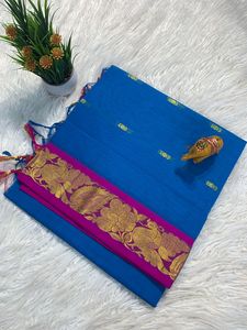 Saree ethnique en soie de coton de concepteur lourd brillant lourd avec chemisier exclusif fête mariage Festival porter Style élégant femmes portent - Product Image 2