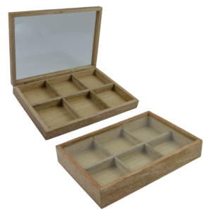 Meilleurs ustensiles de cuisine en bois Masala Dabba avec finition colorée naturelle de haute qualité Design frais Boîte alimentaire épicée - Product Image 4