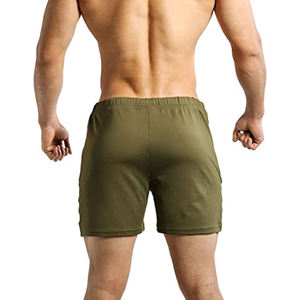 Pantalones cortos de gimnasio personalizables para hombre con logotipo hecho en fábrica, ropa deportiva cómoda, cintura elástica, estilo informal, servicio OEM disponible - Product Image 4