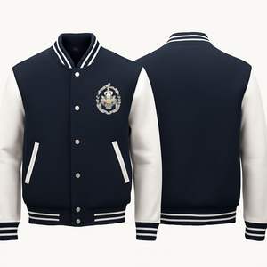 Chaqueta Varsity Personalizada con Bordado Chenille, Cuello Alto, Estilo Universitario, para Unisex - Product Image 5