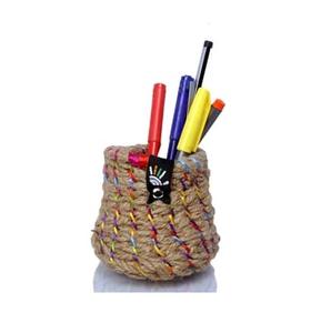 Jute stylo porte-crayon haute vente qualité Look moderne porte-stylo artisanat fait à la main pour bureau école Table utilisation en gros - Product Image 5