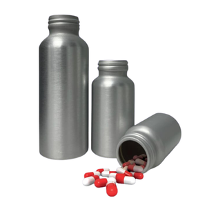 Premium Quality Open Top Aluminum Metal Tablet <b>Bottle</b> Vietnam Manufacturer Safe Storage for Pharmaceutical Vitamins - Product Image 1