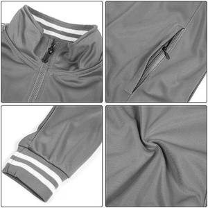 Stitchmode hombres personalizados 100% algodón cremallera completa 2 piezas gimnasio Jogging chándales transpirables atléticos chándales de invierno - Product Image 4