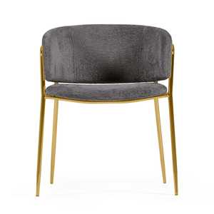 Chaise de salle à manger Lamosa en fer de haute qualité avec finition dorée pour salle à manger, hôtel et appartement - Product Image 2