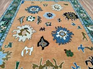 Décoration de salon de luxe moderne Tapis Oushak hauts modernes faits à la main Tapis traditionnel en coton - Product Image 2