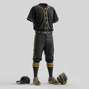 ชุดเบสบอลคุณภาพสูง ปรับแต่งได้ เสื้อเจอร์ซีย์ติดกระดุม ชื่อทีมซอฟต์บอล เสื้อเบสบอล - Product Image 4