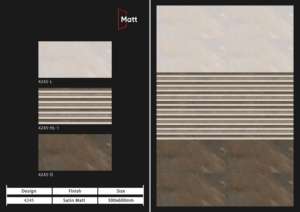 Carreaux muraux en céramique 300x600mm pour salle de bain et cuisine, finition brillante ou mate, texture effet sucre, design mural intérieur luxueux. - Product Image 5