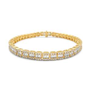 New Arrival Hip Hop Bling Gold 925 <b>Sterling</b> <b>Silver</b> Baguette Moissanite Cuban Link <b>Bracelet</b> Passes Diamond Tester Fine Jewelry - Product Image 1