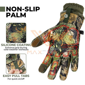Gants de chasse d'extérieur au design unique, faible MOQ, couleur unie, légers, imperméables, en polyester, personnalisables - Product Image 2