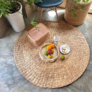 Alfombra redonda de jacinto de agua de primera calidad para exportación que ofrece decoración sostenible a un precio justo - Product Image 2