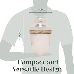 Handmade <b>Large</b> Adult Size Mosaic Aluminium Glass Cremation <b>Urn</b> Colorful Finished Individual Ceramic Tiles Unique Funerals Supply - Product Image 4