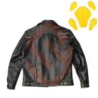 Veste de camionneur en cuir de moto noir pour hommes en peau de vache véritable CE blindé niveau 2 Protection veste de camionneur en cuir d'équitation