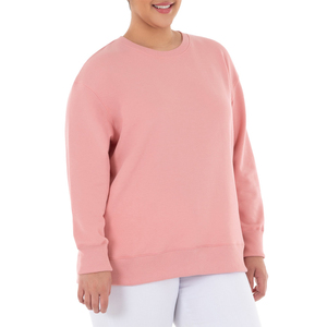 Sudaderas lisas de gran tamaño con cuello redondo para mujer sin capucha, sudadera, ropa de calle de invierno para mujer, sudaderas para mujer - Product Image 4
