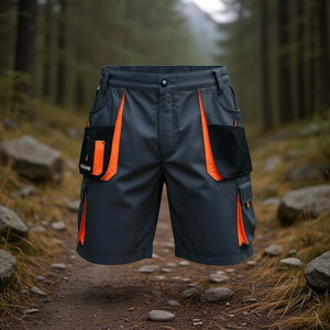 Pantalones Cortos de Seguridad TERRATREND para Hombre, Talla 48, Gris Oscuro/Negro/Naranja, para Equipo de Supervivencia - Product Image 3