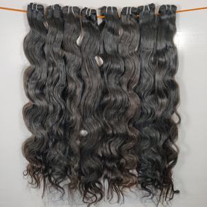 100% vierge naturel noir Bodywave Extensions en gros brut indien Temple cheveux humains Style droit et non transformé - Product Image 6