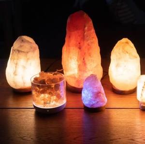 โคมไฟเกลือหิมาลัยธรรมชาติ5ถึง7กก. โคมไฟเกลือหิมาลัยรูปทรงธรรมชาติสำหรับตกแต่งบ้านในอากาศบริสุทธิ์ - Product Image 4