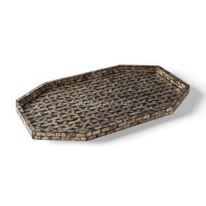 Bandeja de Servir de Nácar, Vietnam, Venta al por Mayor, Hecha a Mano, Decorativa, Incrustaciones de Concha, Natural, Ecológica - Product Image 1
